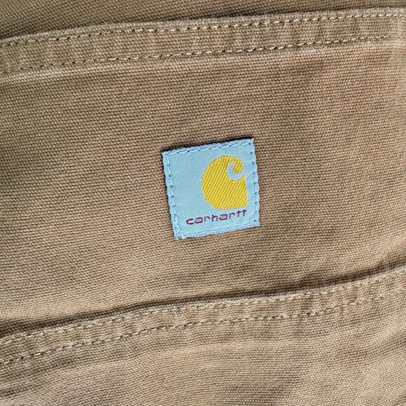 Carhartt Relaxed Fit Double Front Utility Work Pants Women 12 Carpenter Brown - Picture 9 of 11